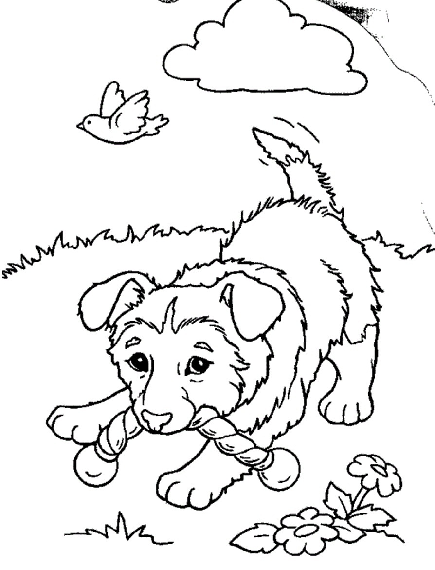 195+ Coloring Pages of Cute Puppies Printable 161