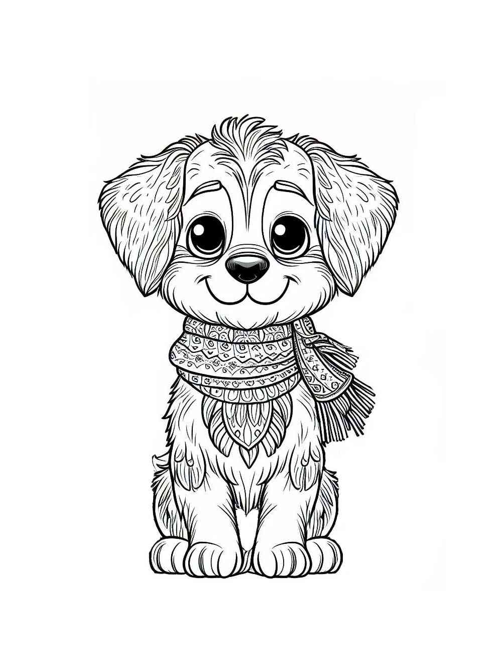 195+ Coloring Pages of Cute Puppies Printable 162