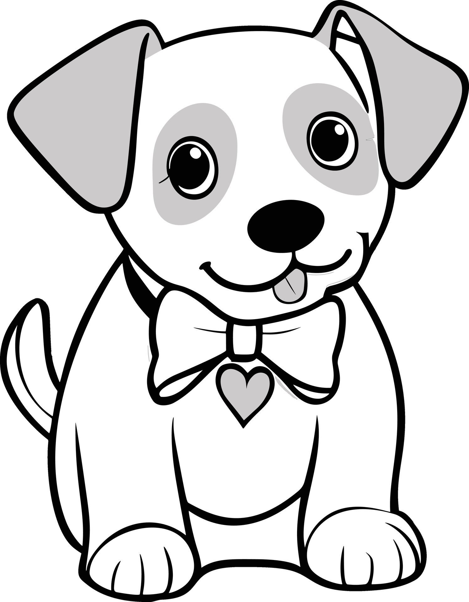 195+ Coloring Pages of Cute Puppies Printable 164