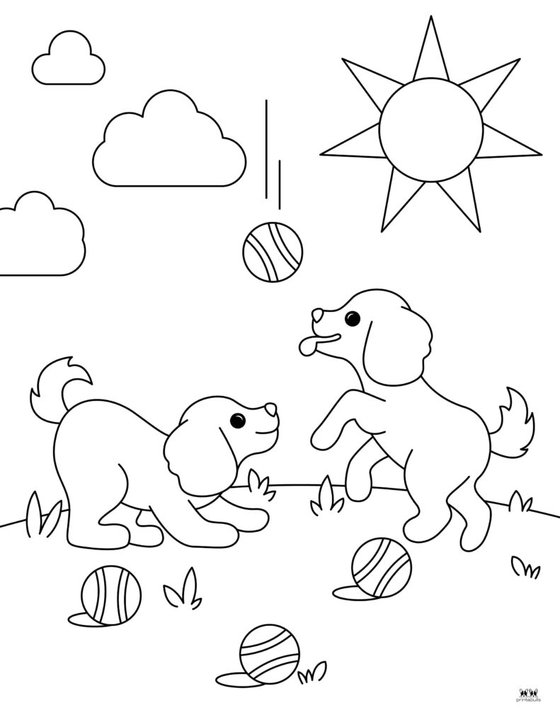 195+ Coloring Pages of Cute Puppies Printable 169