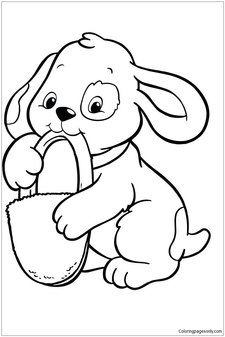 195+ Coloring Pages of Cute Puppies Printable 170