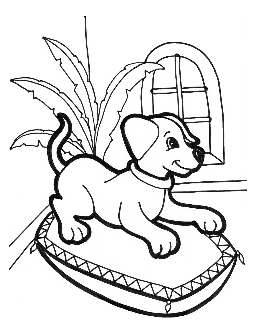 195+ Coloring Pages of Cute Puppies Printable 176