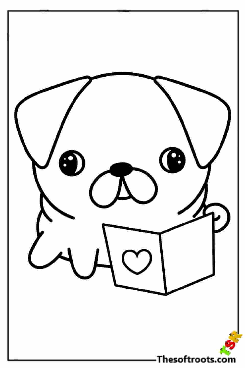 195+ Coloring Pages of Cute Puppies Printable 18