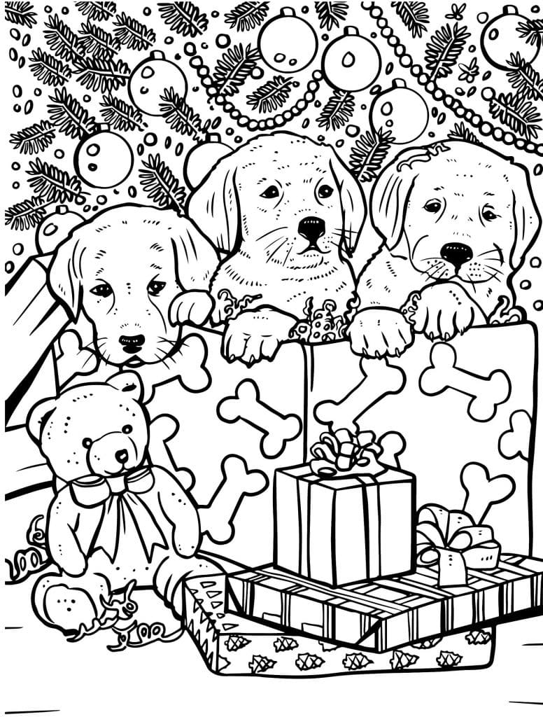 195+ Coloring Pages of Cute Puppies Printable 184