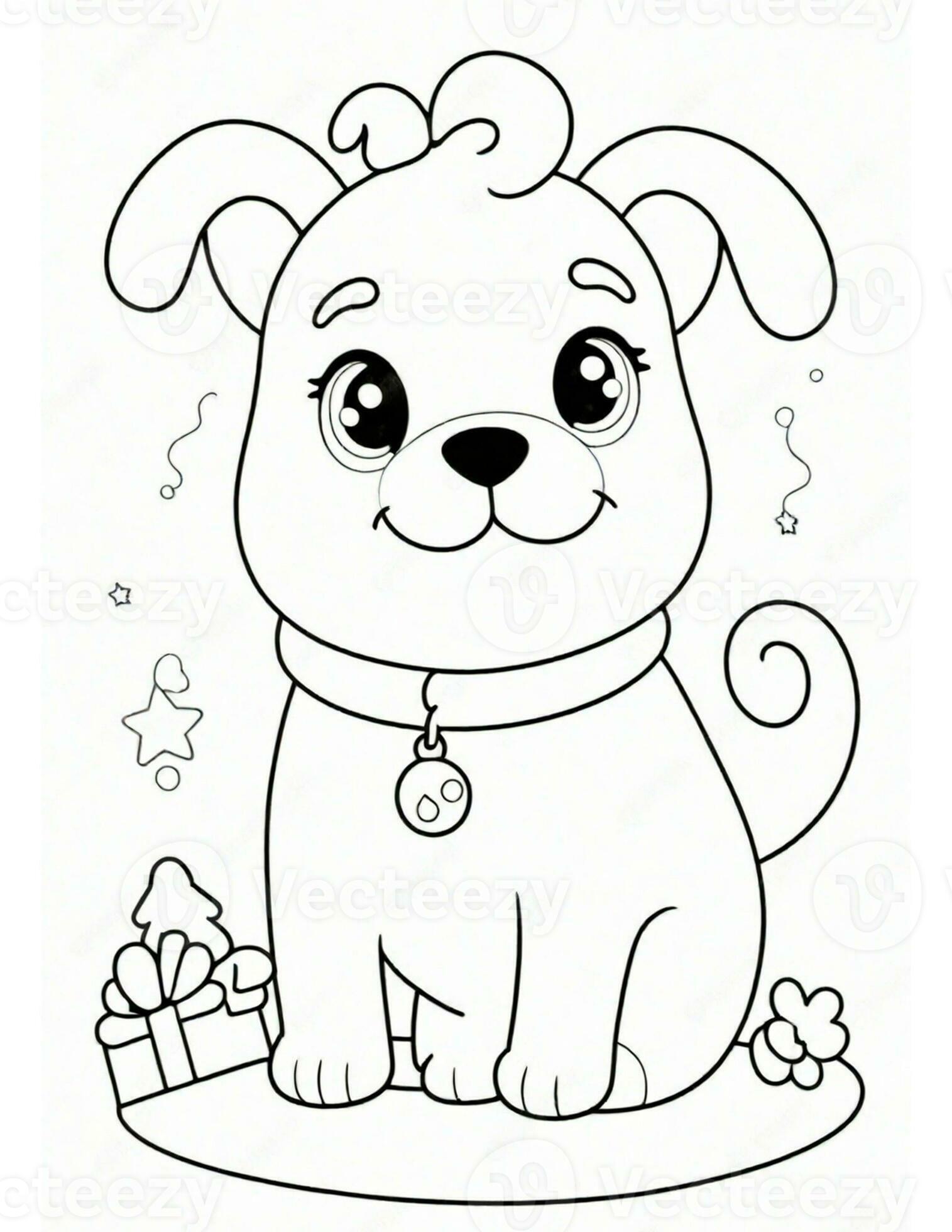 195+ Coloring Pages of Cute Puppies Printable 185