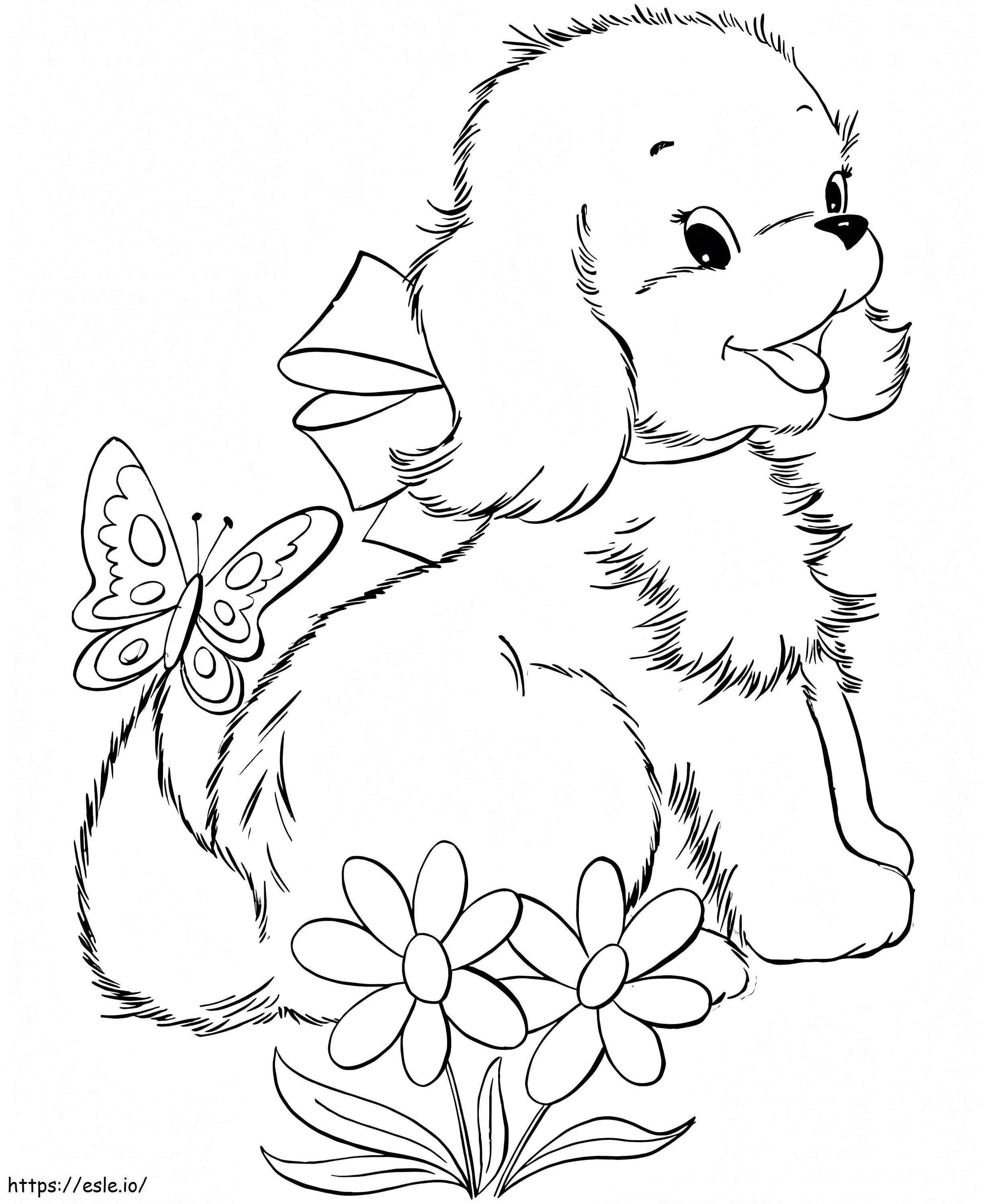 195+ Coloring Pages of Cute Puppies Printable 188