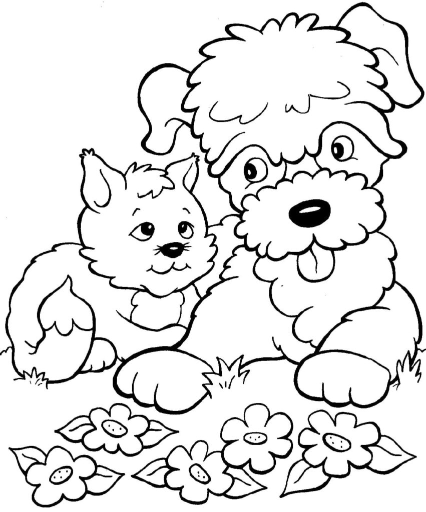 195+ Coloring Pages of Cute Puppies Printable 191