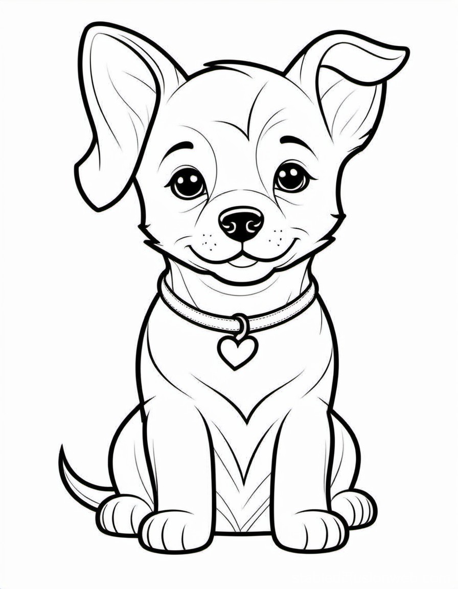 195+ Coloring Pages of Cute Puppies Printable 20