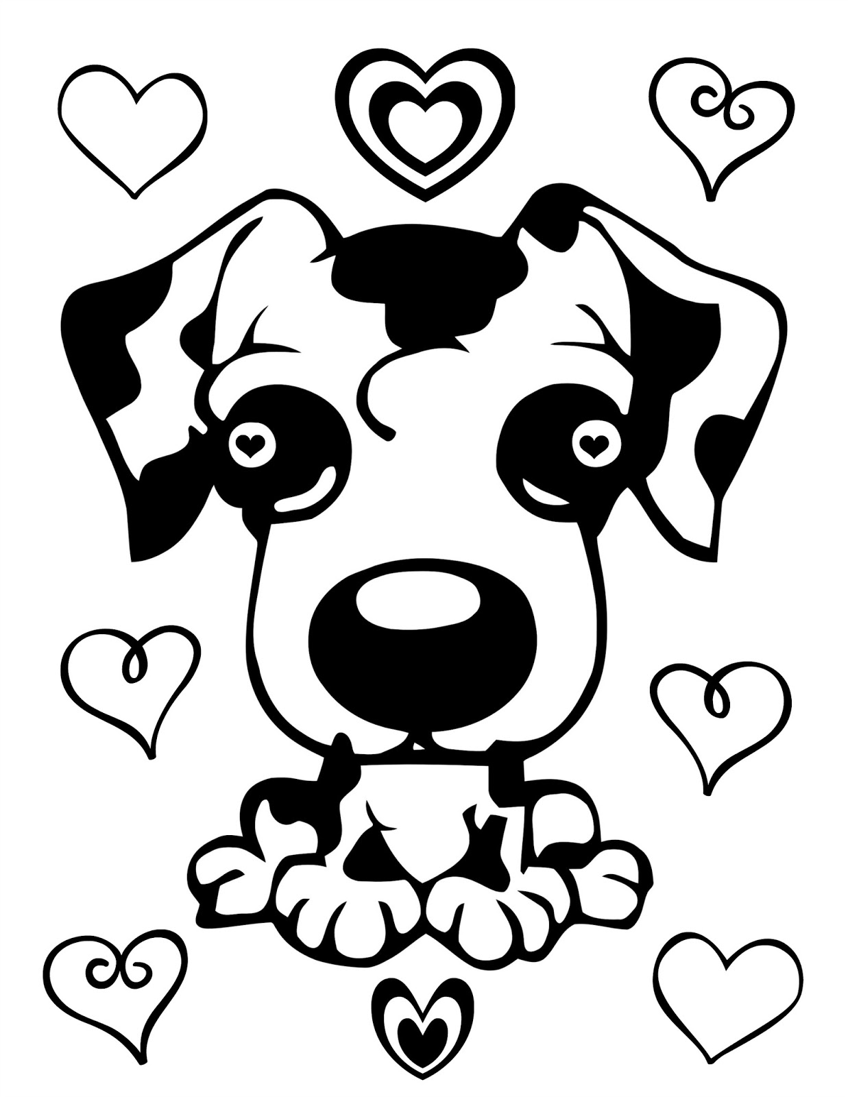 195+ Coloring Pages of Cute Puppies Printable 23