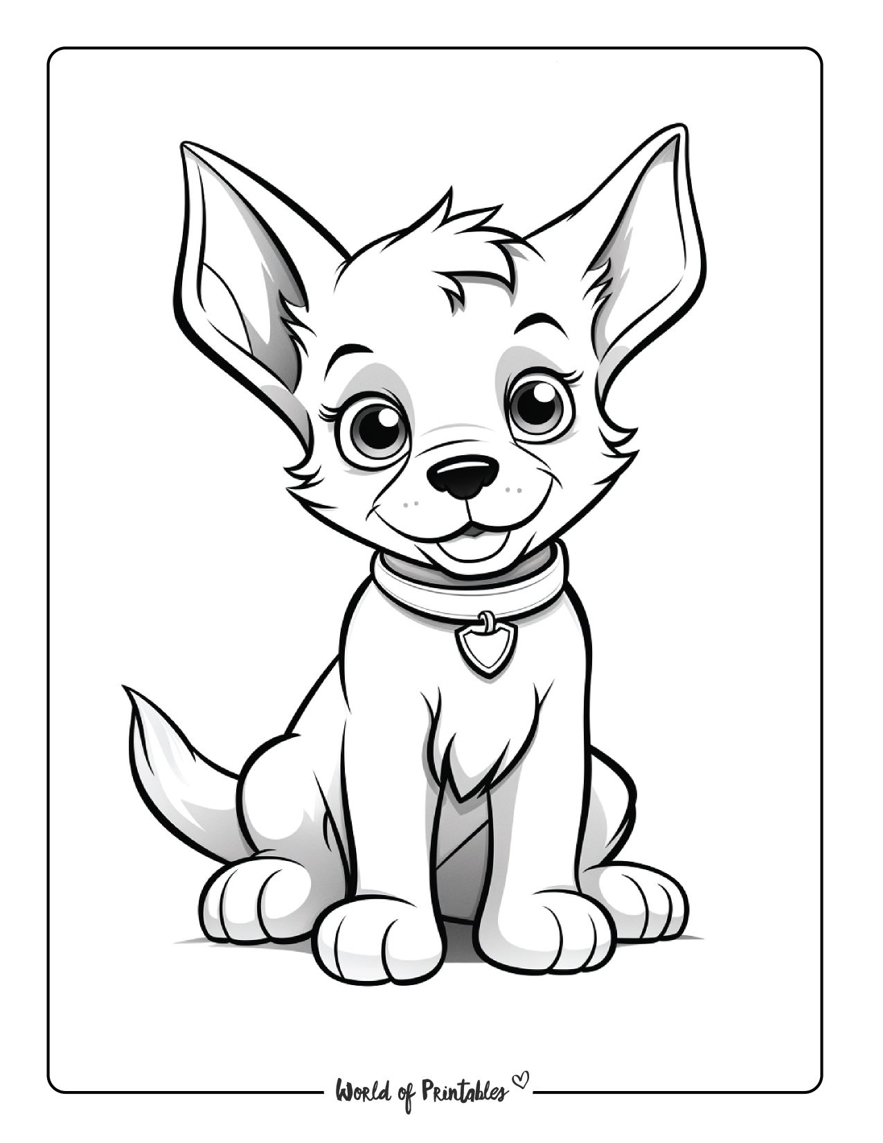 195+ Coloring Pages of Cute Puppies Printable 29