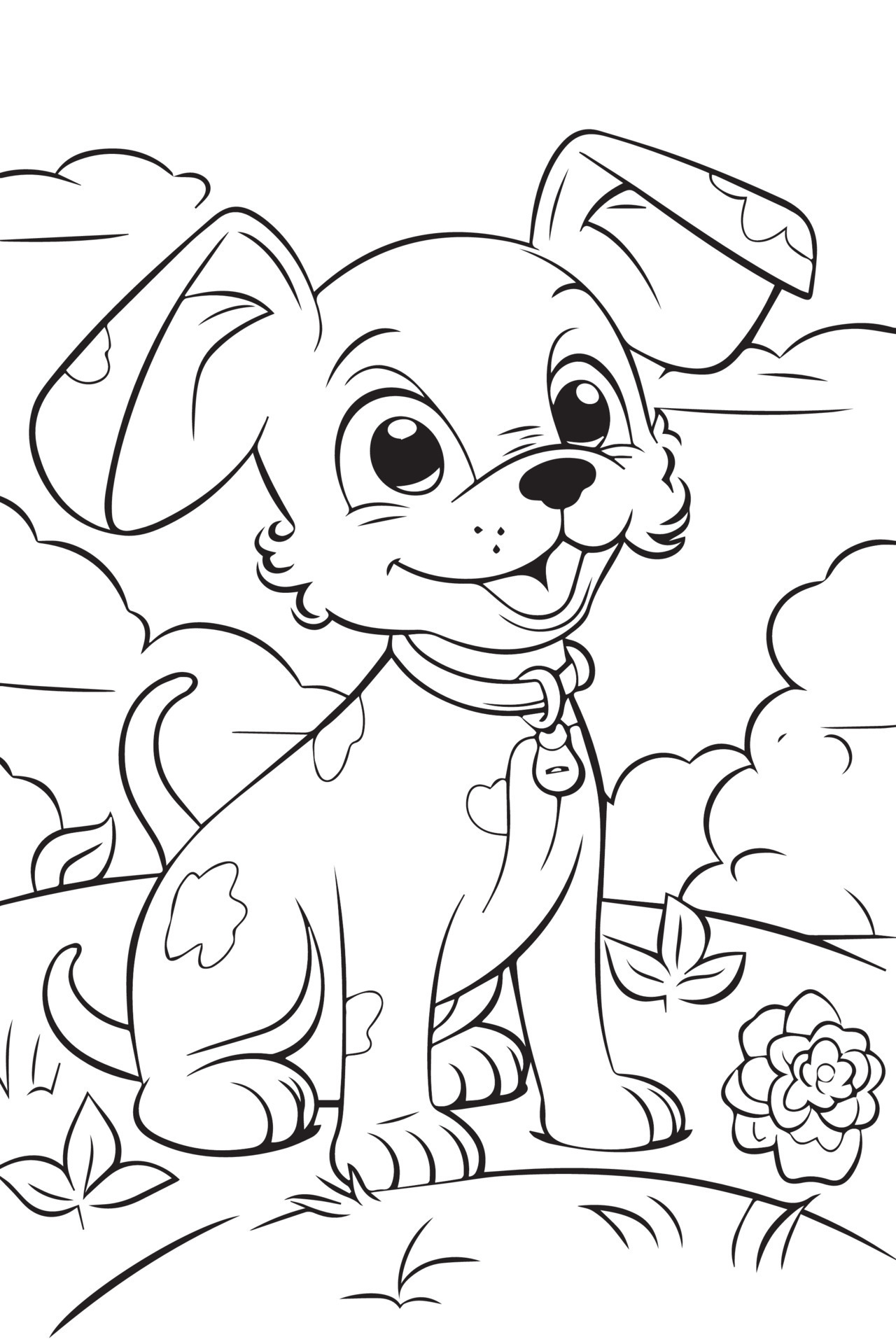 195+ Coloring Pages of Cute Puppies Printable 41