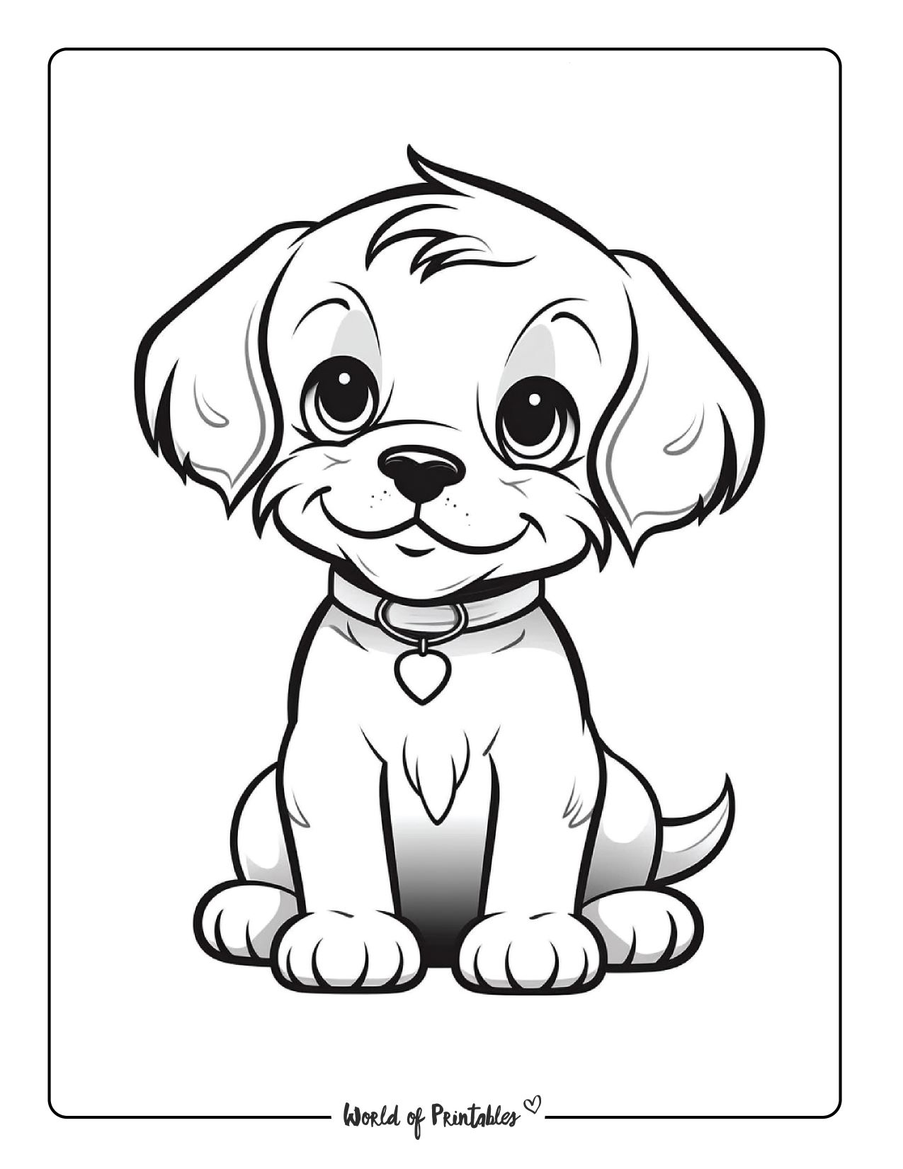 195+ Coloring Pages of Cute Puppies Printable 48