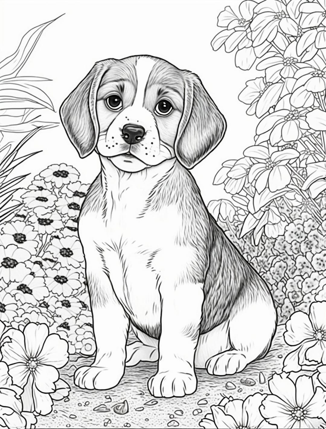 195+ Coloring Pages of Cute Puppies Printable 51