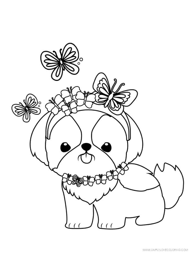 195+ Coloring Pages of Cute Puppies Printable 56