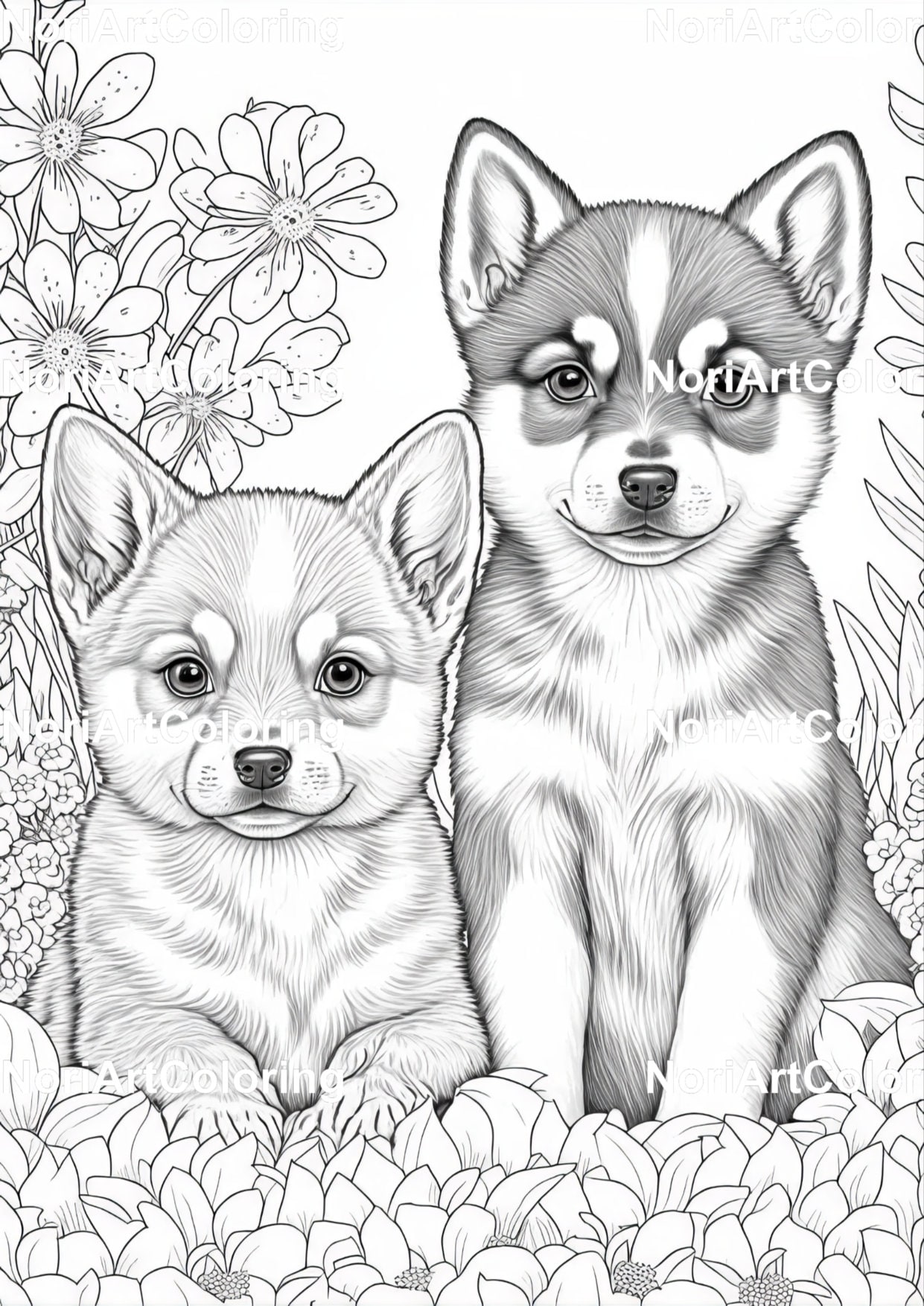 195+ Coloring Pages of Cute Puppies Printable 61