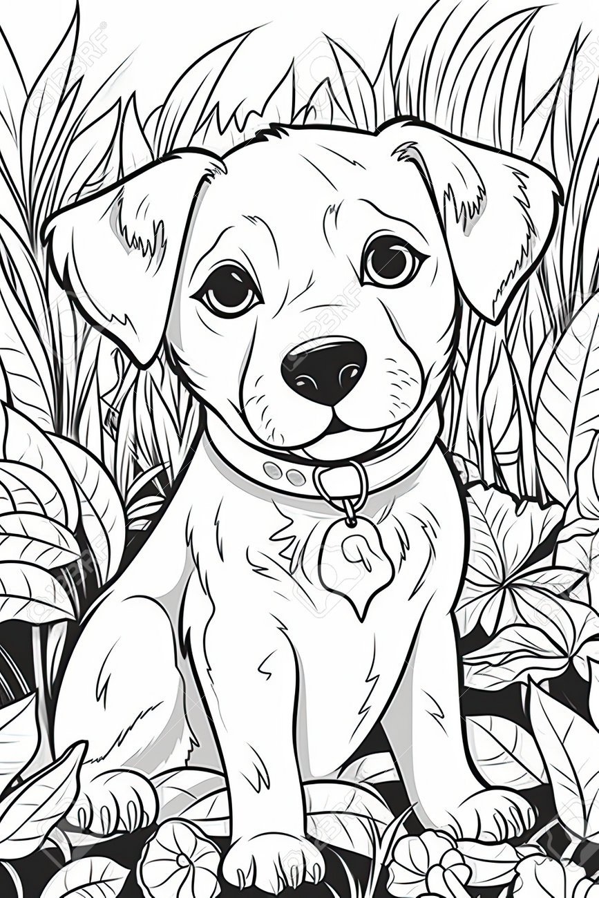 195+ Coloring Pages of Cute Puppies Printable 68