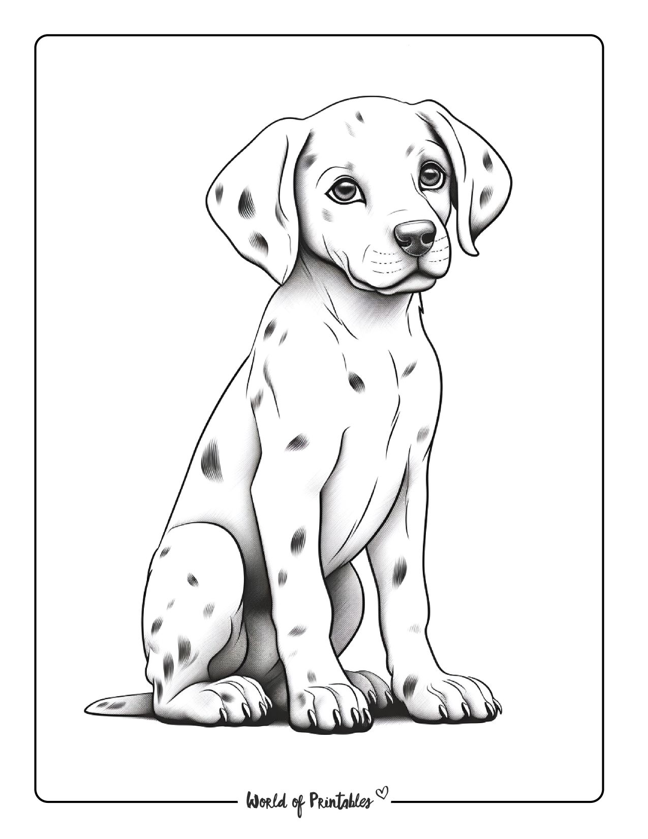 195+ Coloring Pages of Cute Puppies Printable 7