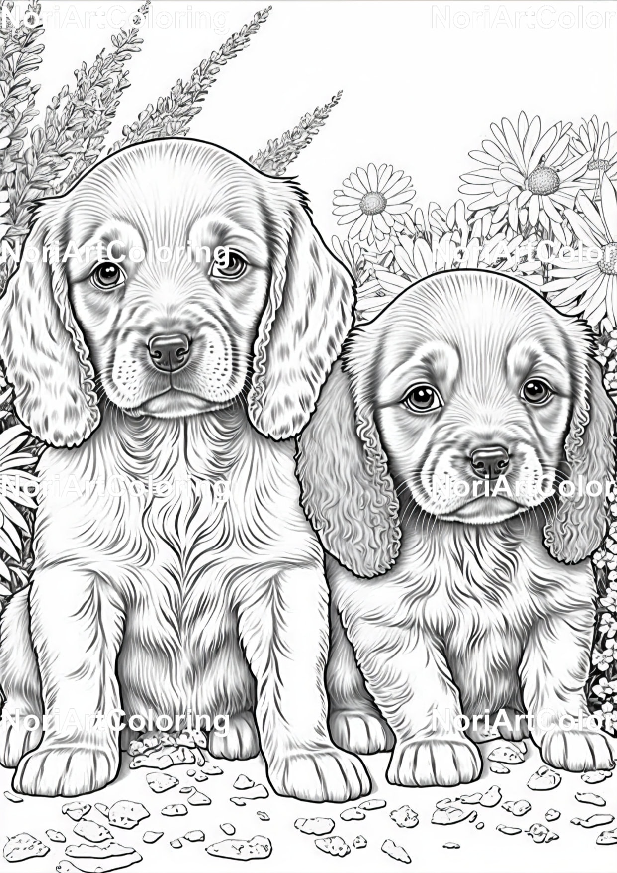 195+ Coloring Pages of Cute Puppies Printable 75