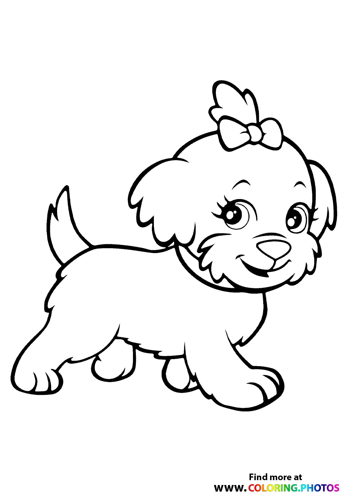 195+ Coloring Pages of Cute Puppies Printable 8