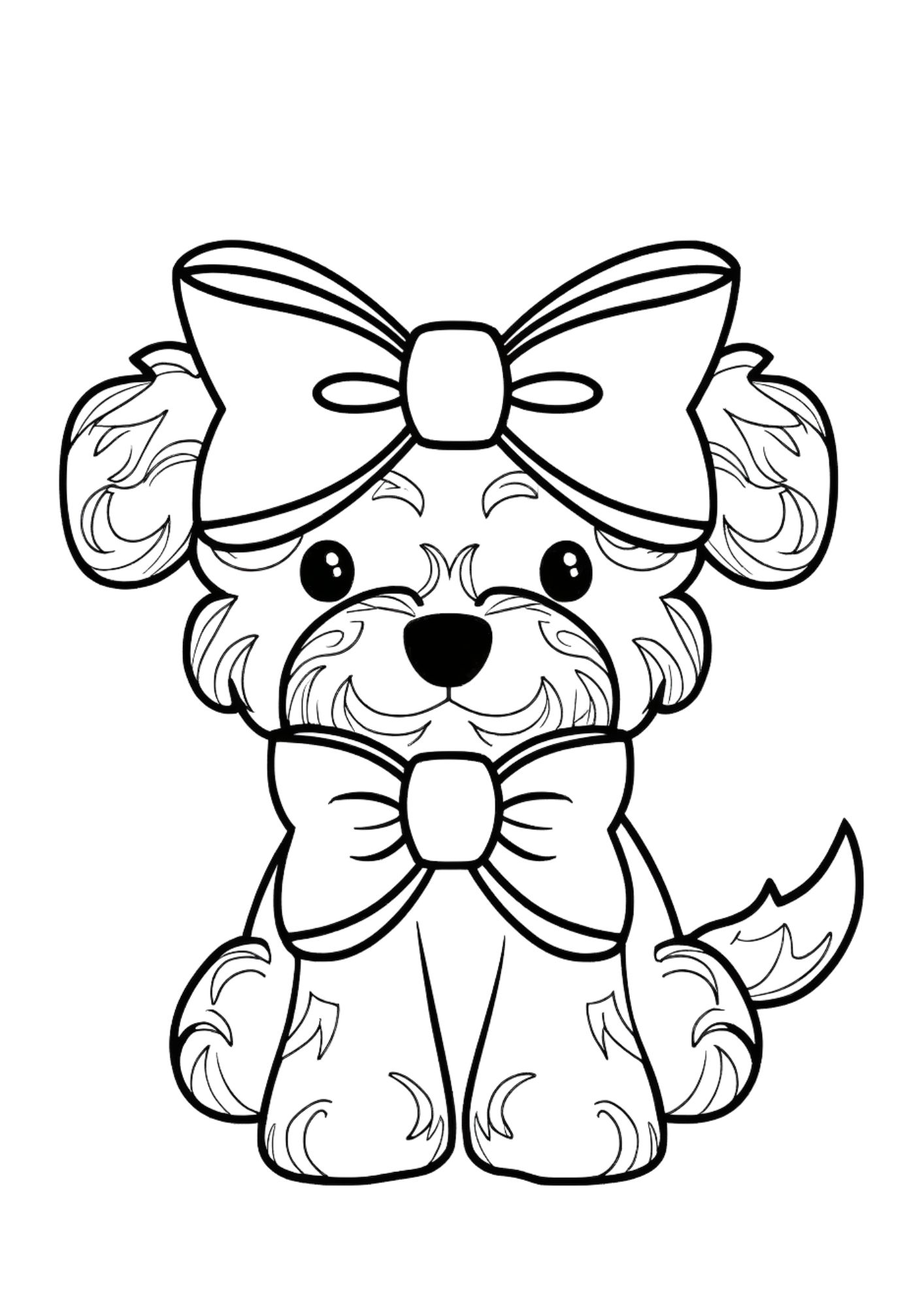 195+ Coloring Pages of Cute Puppies Printable 87