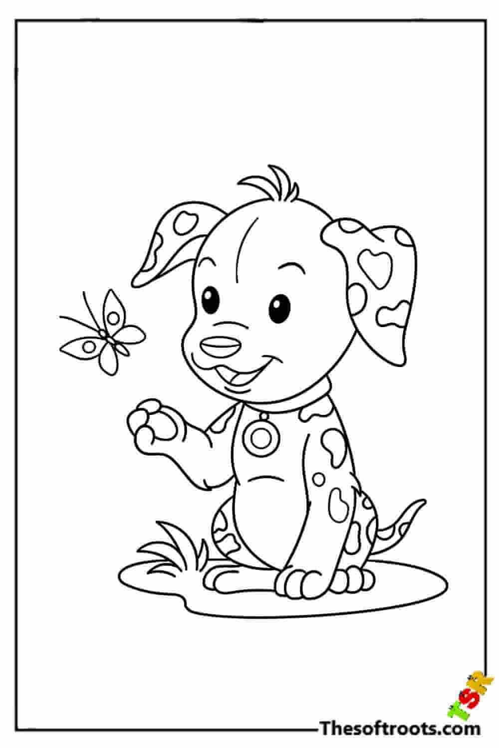 195+ Coloring Pages of Cute Puppies Printable 91