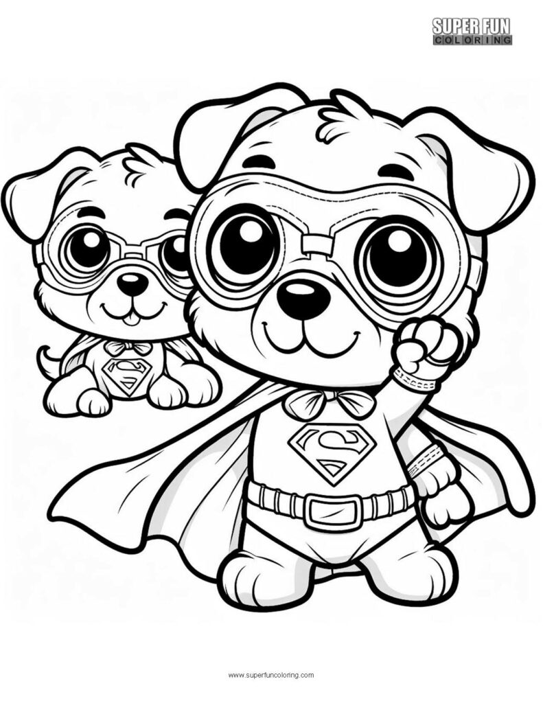 195+ Coloring Pages of Cute Puppies Printable 96