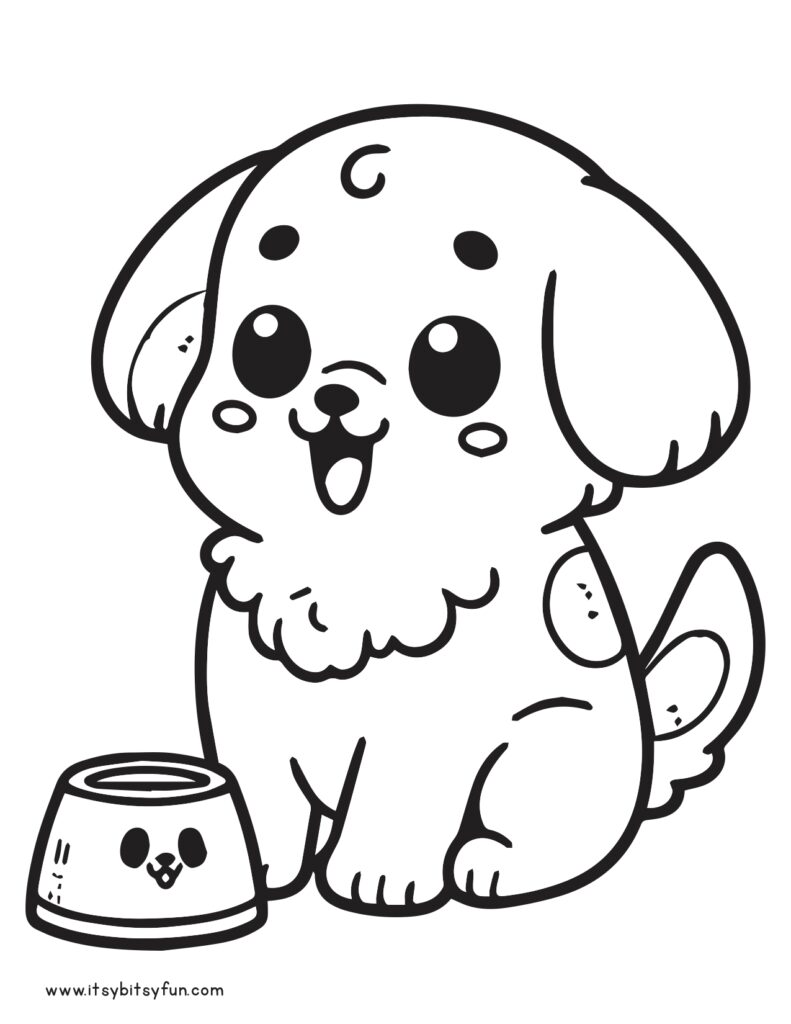 195+ Coloring Pages of Cute Puppies Printable 97