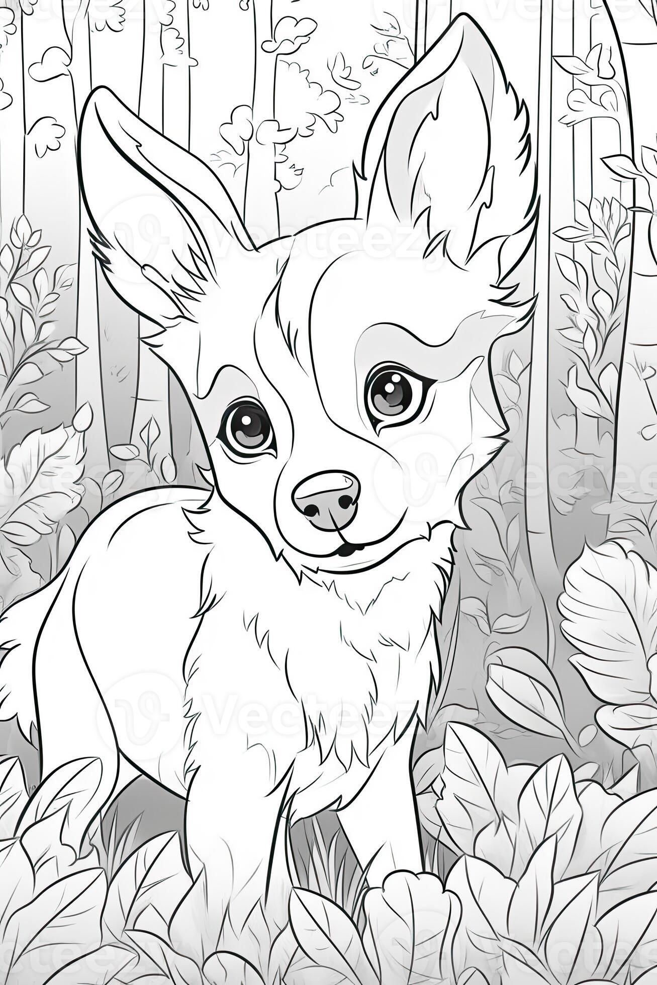 195+ Coloring Pages of Cute Puppies Printable 98