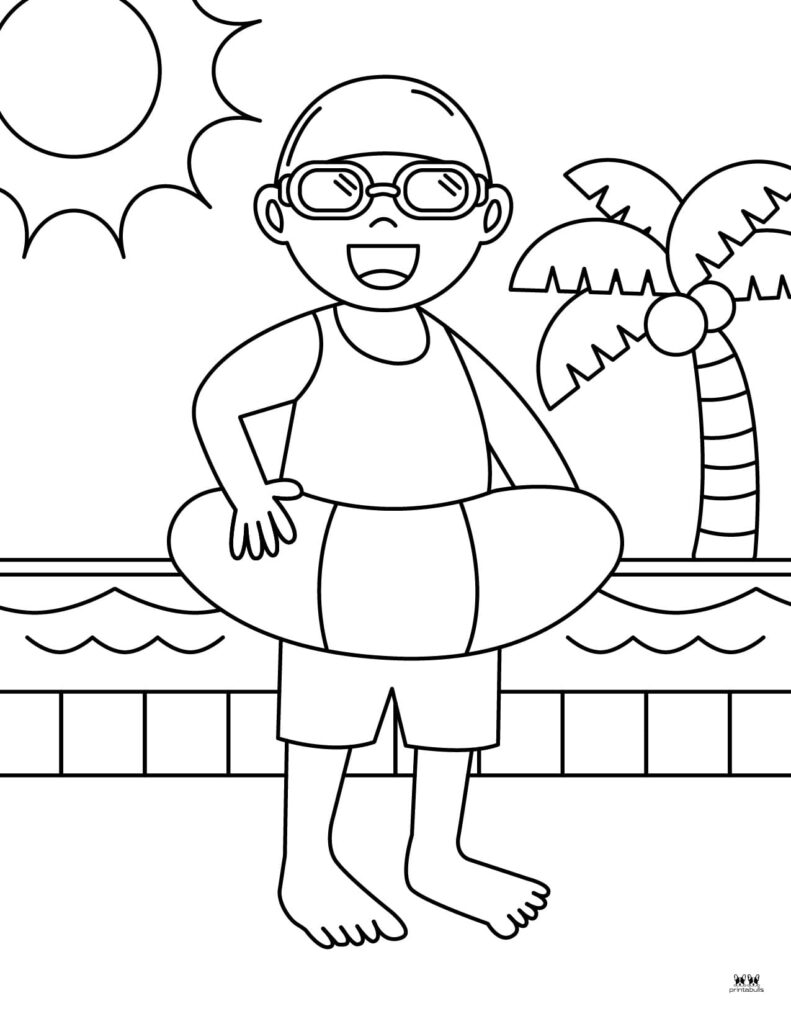 200 Beach Coloring Pages Free Printable 1