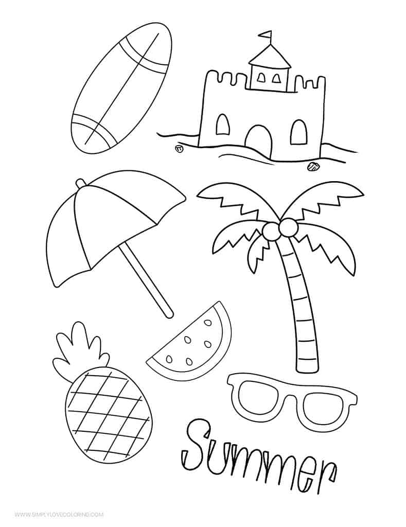 200 Beach Coloring Pages Free Printable 102