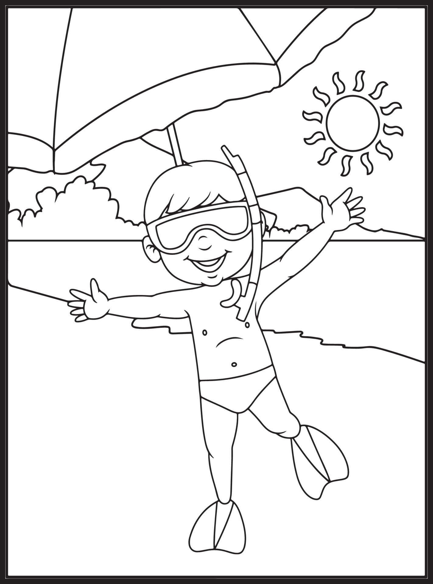 200 Beach Coloring Pages Free Printable 103