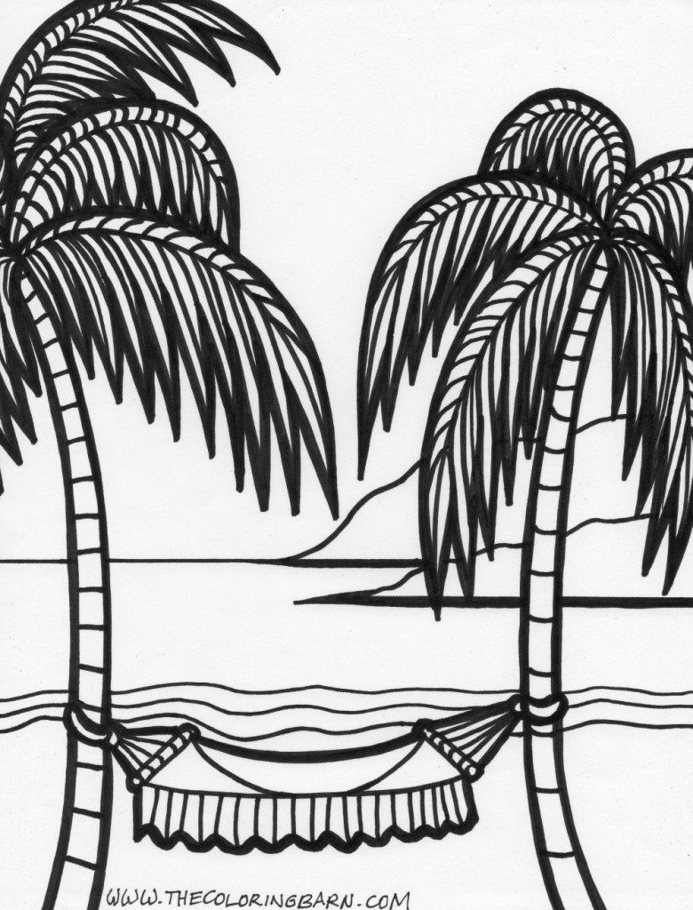 200 Beach Coloring Pages Free Printable 104