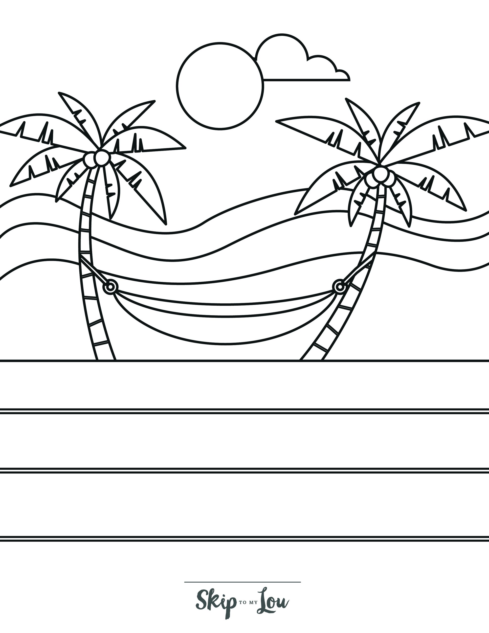 200 Beach Coloring Pages Free Printable 107