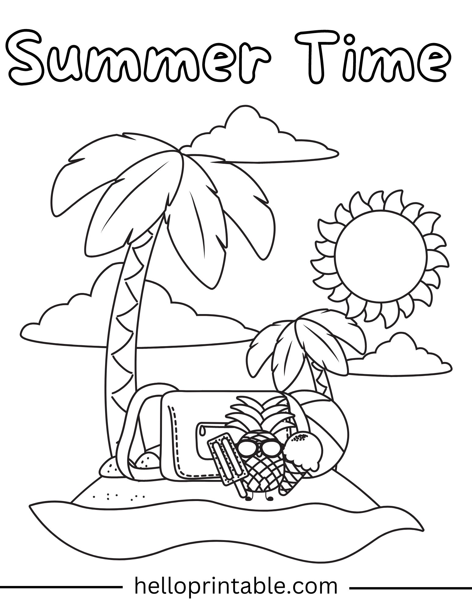 200 Beach Coloring Pages Free Printable 117