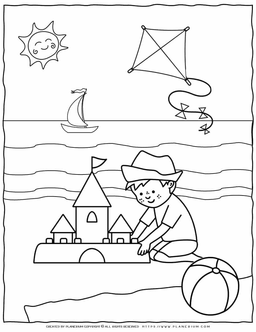 200 Beach Coloring Pages Free Printable 119