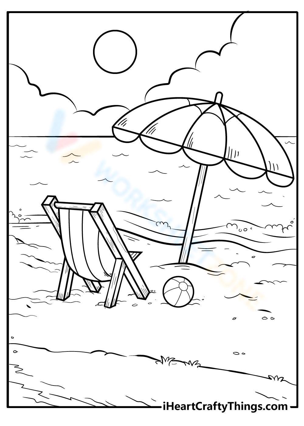 200 Beach Coloring Pages Free Printable 12