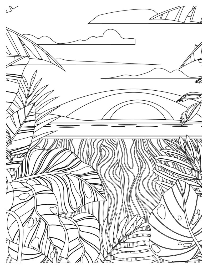 200 Beach Coloring Pages Free Printable 126