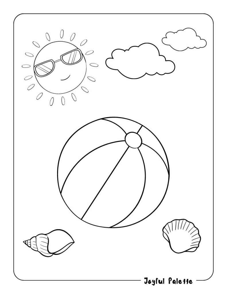 200 Beach Coloring Pages Free Printable 13