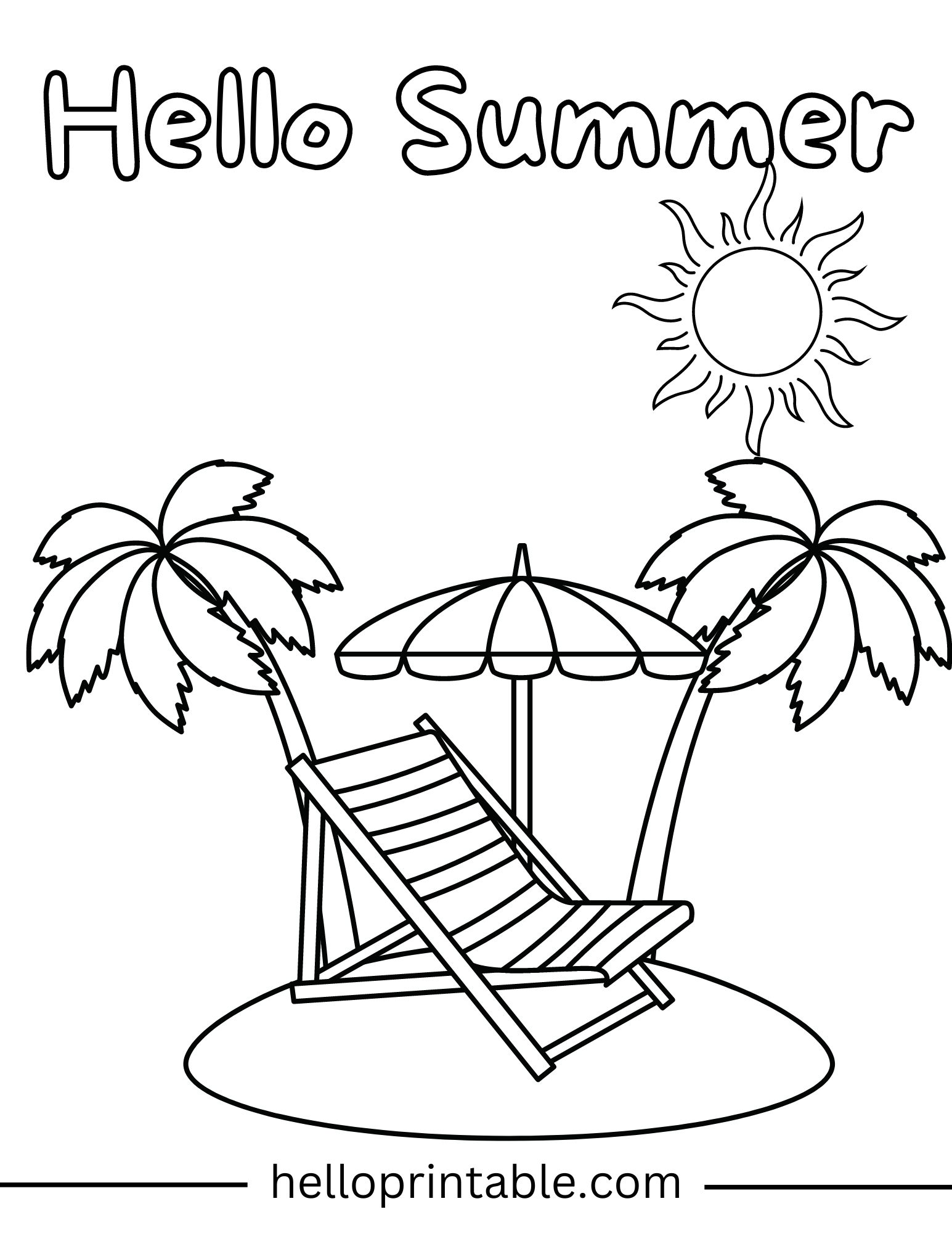 200 Beach Coloring Pages Free Printable 134