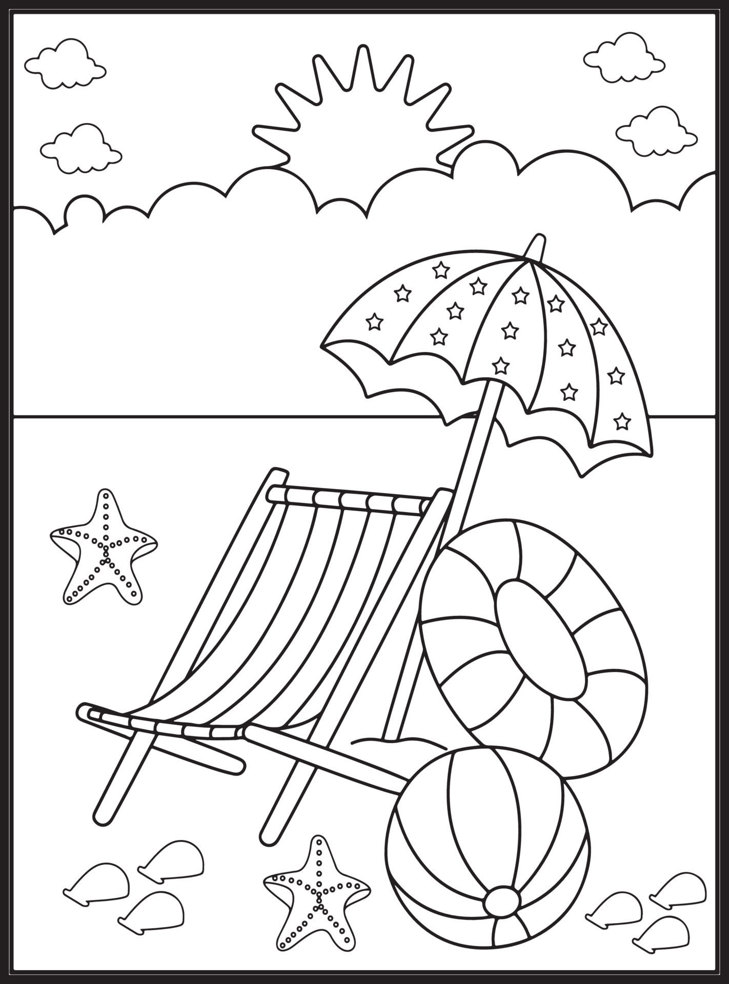 200 Beach Coloring Pages Free Printable 142