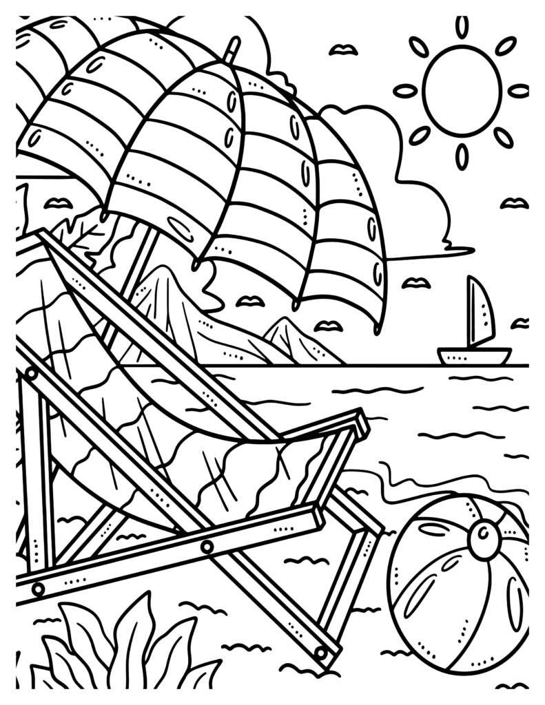 200 Beach Coloring Pages Free Printable 149