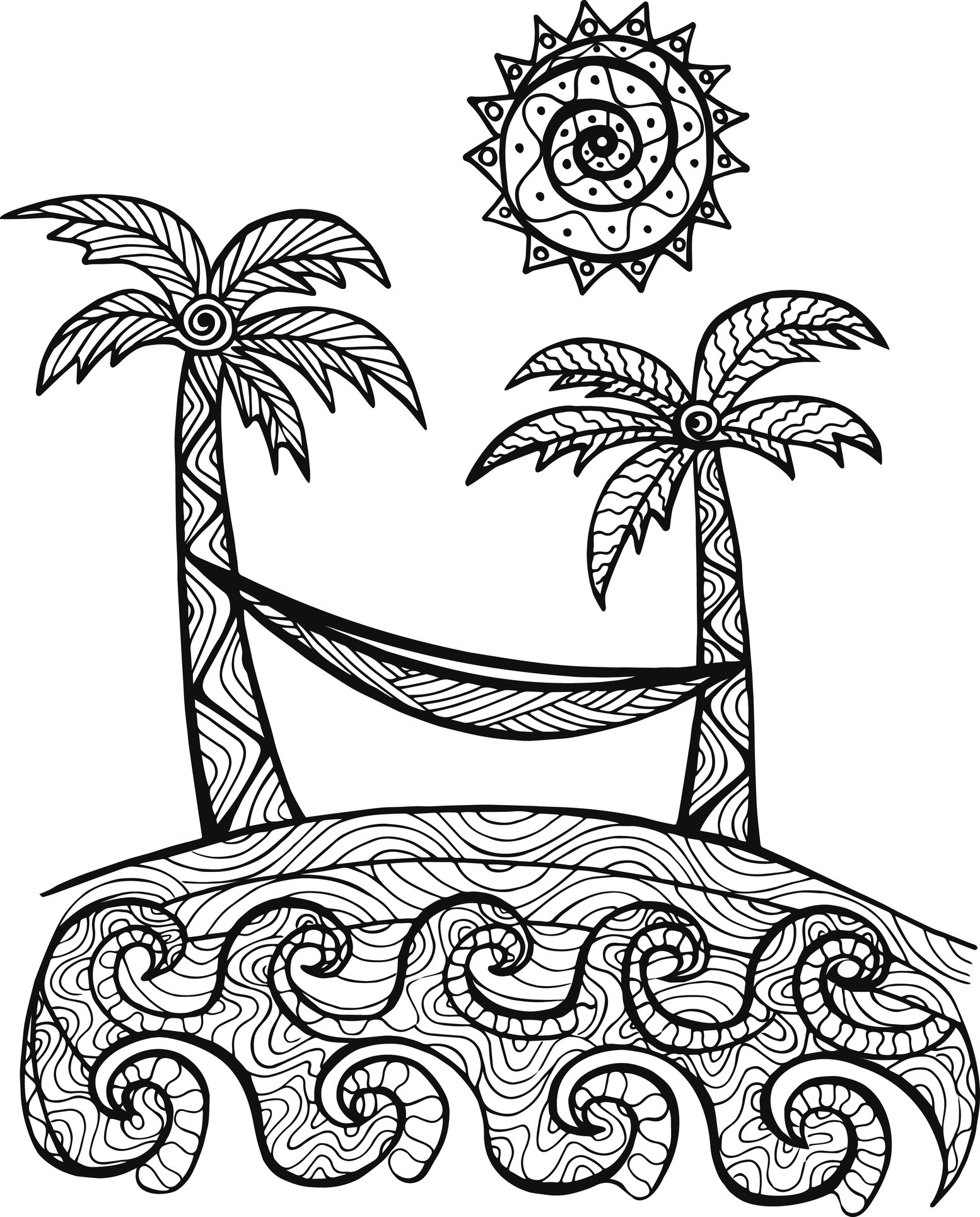 200 Beach Coloring Pages Free Printable 157