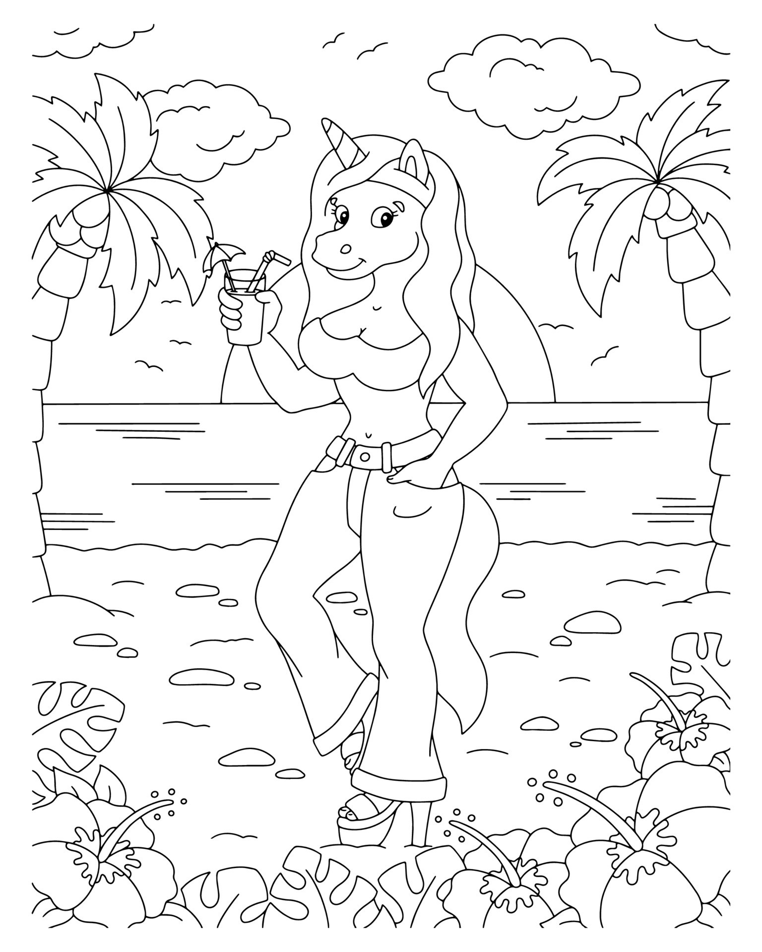 200 Beach Coloring Pages Free Printable 161