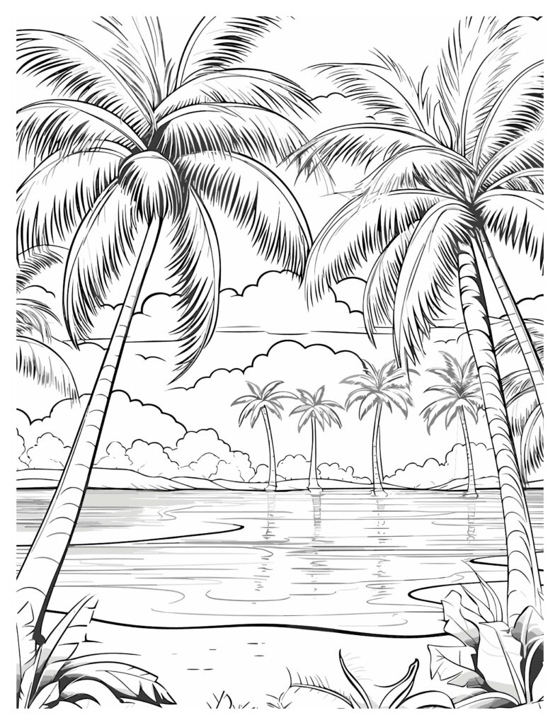 200 Beach Coloring Pages Free Printable 173