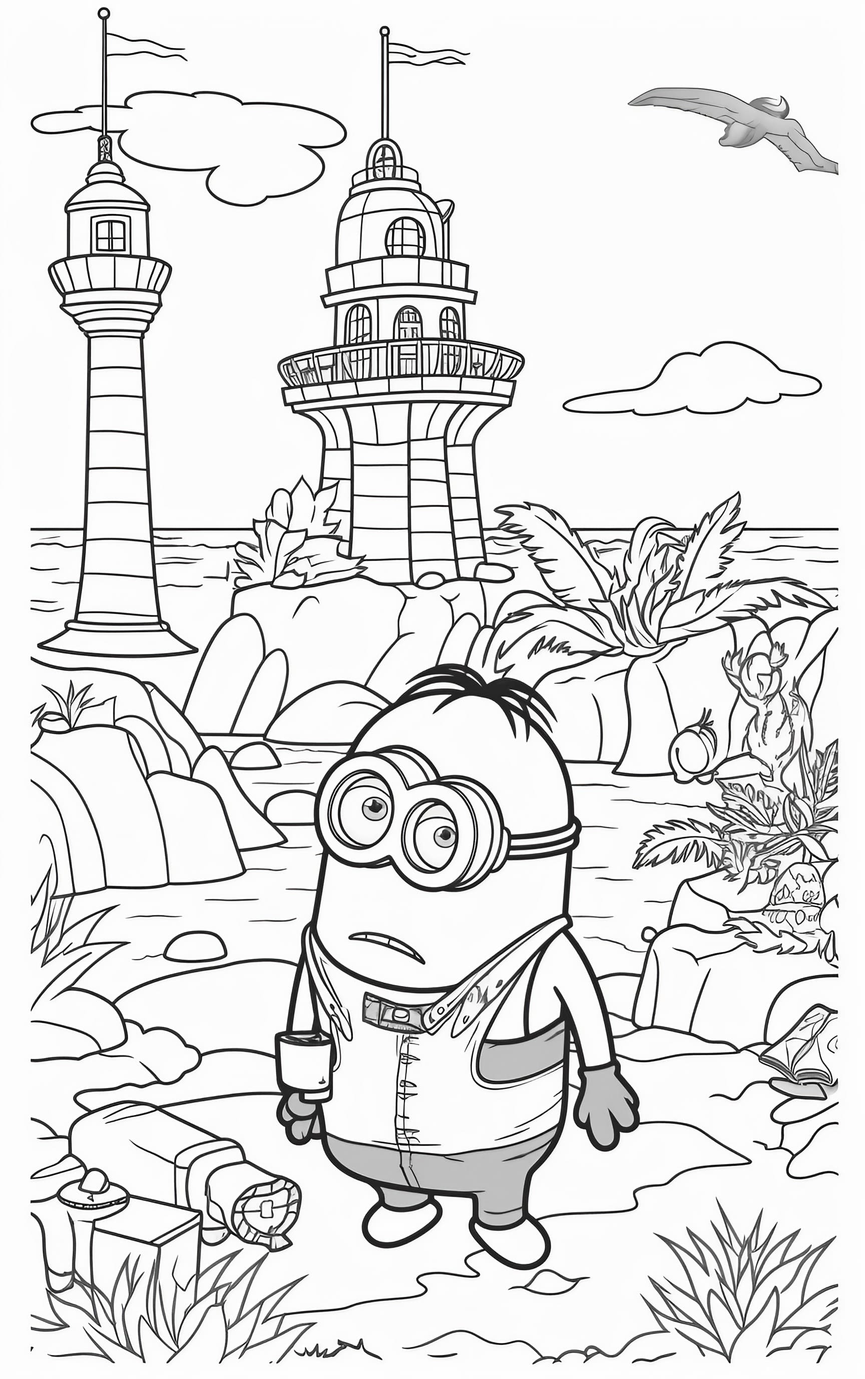 200 Beach Coloring Pages Free Printable 178