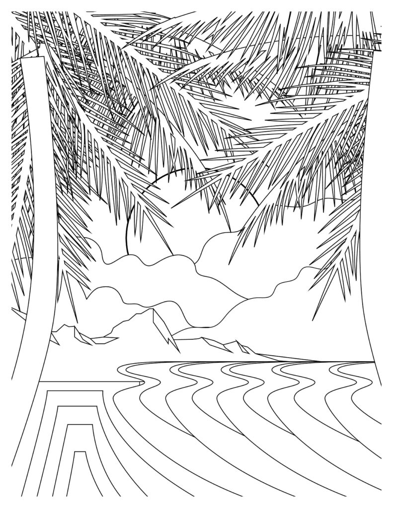 200 Beach Coloring Pages Free Printable 182