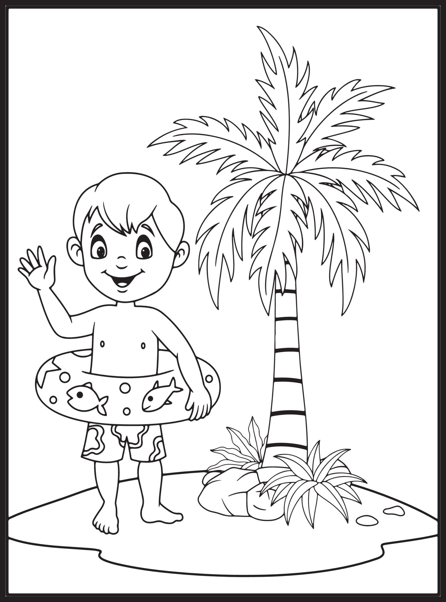 200 Beach Coloring Pages Free Printable 191