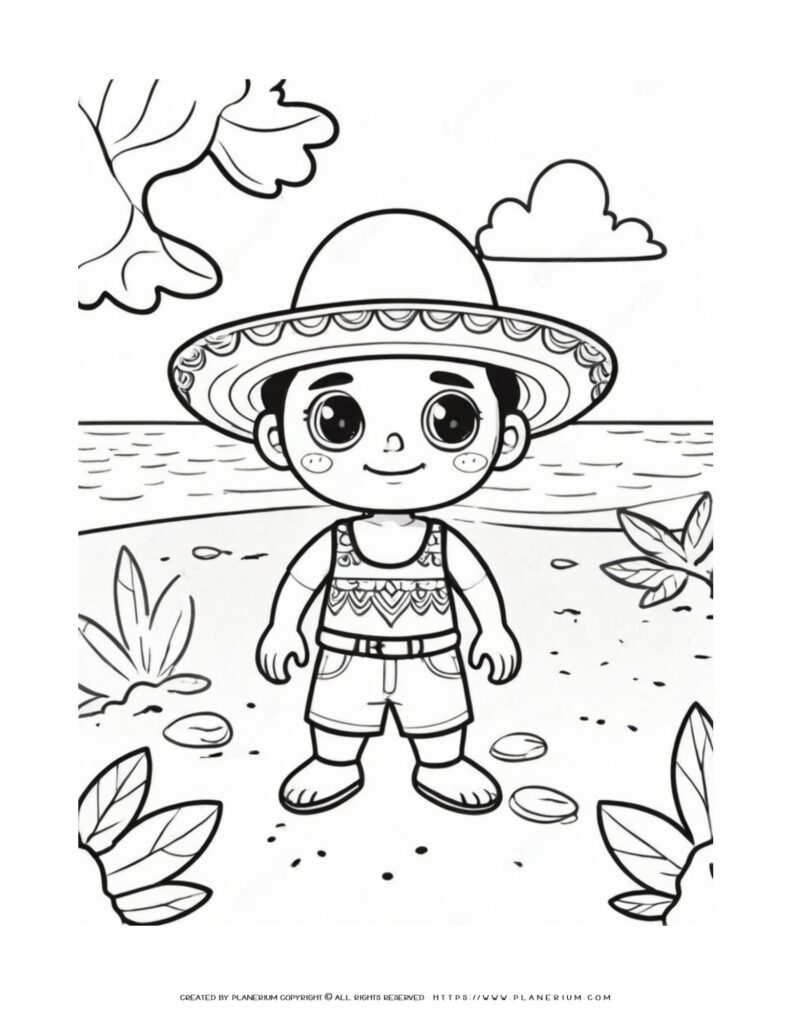 200 Beach Coloring Pages Free Printable 196