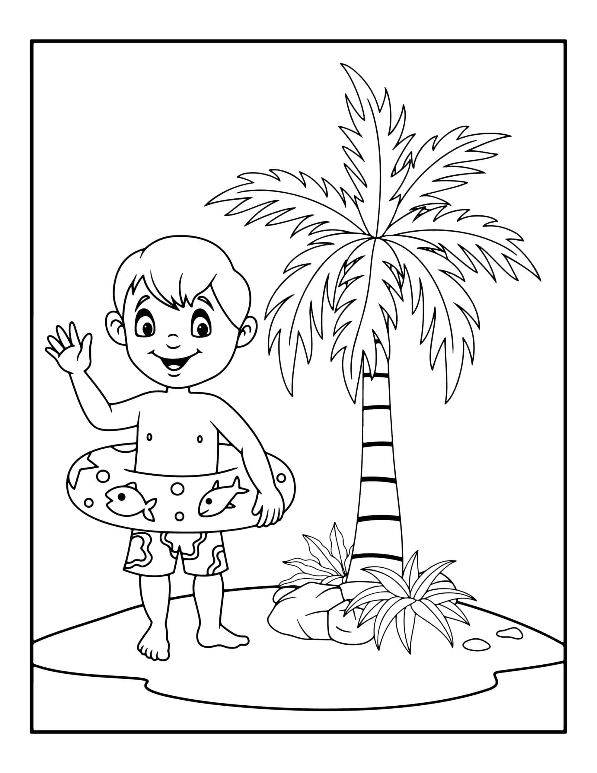 200 Beach Coloring Pages Free Printable 197