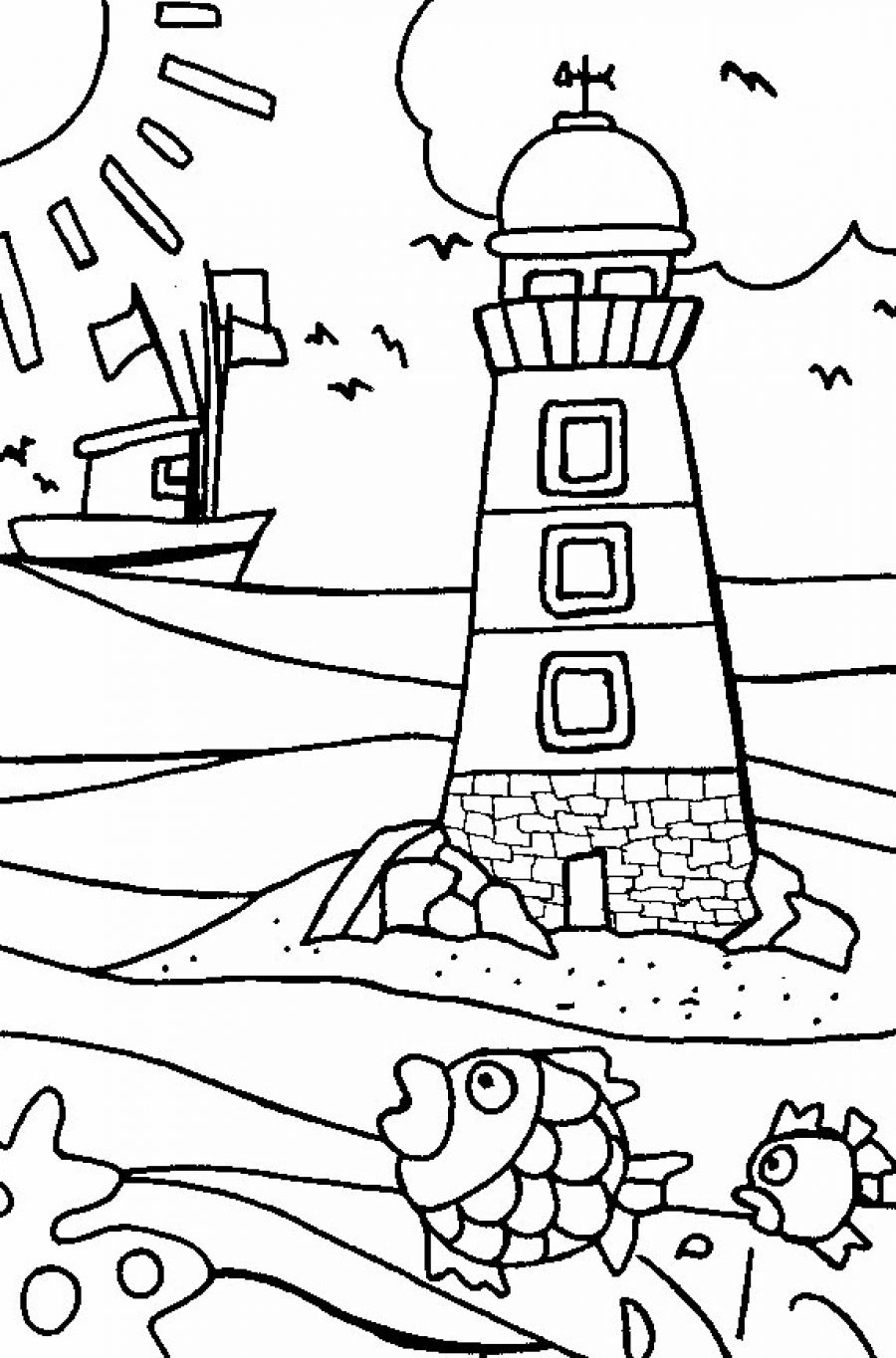 200 Beach Coloring Pages Free Printable 26